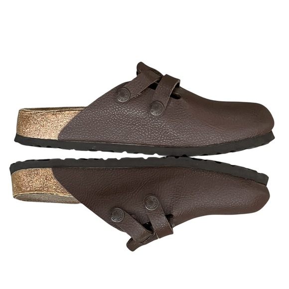 Birkenstock Birki’s Camden double strap brown pebbled leather clogs - Picture 4 of 11